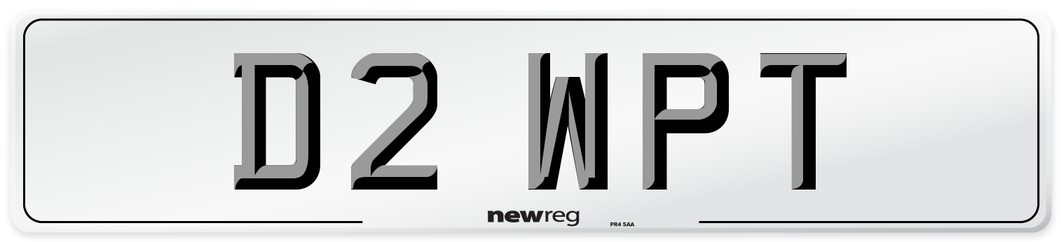 D2 WPT Number Plate from New Reg